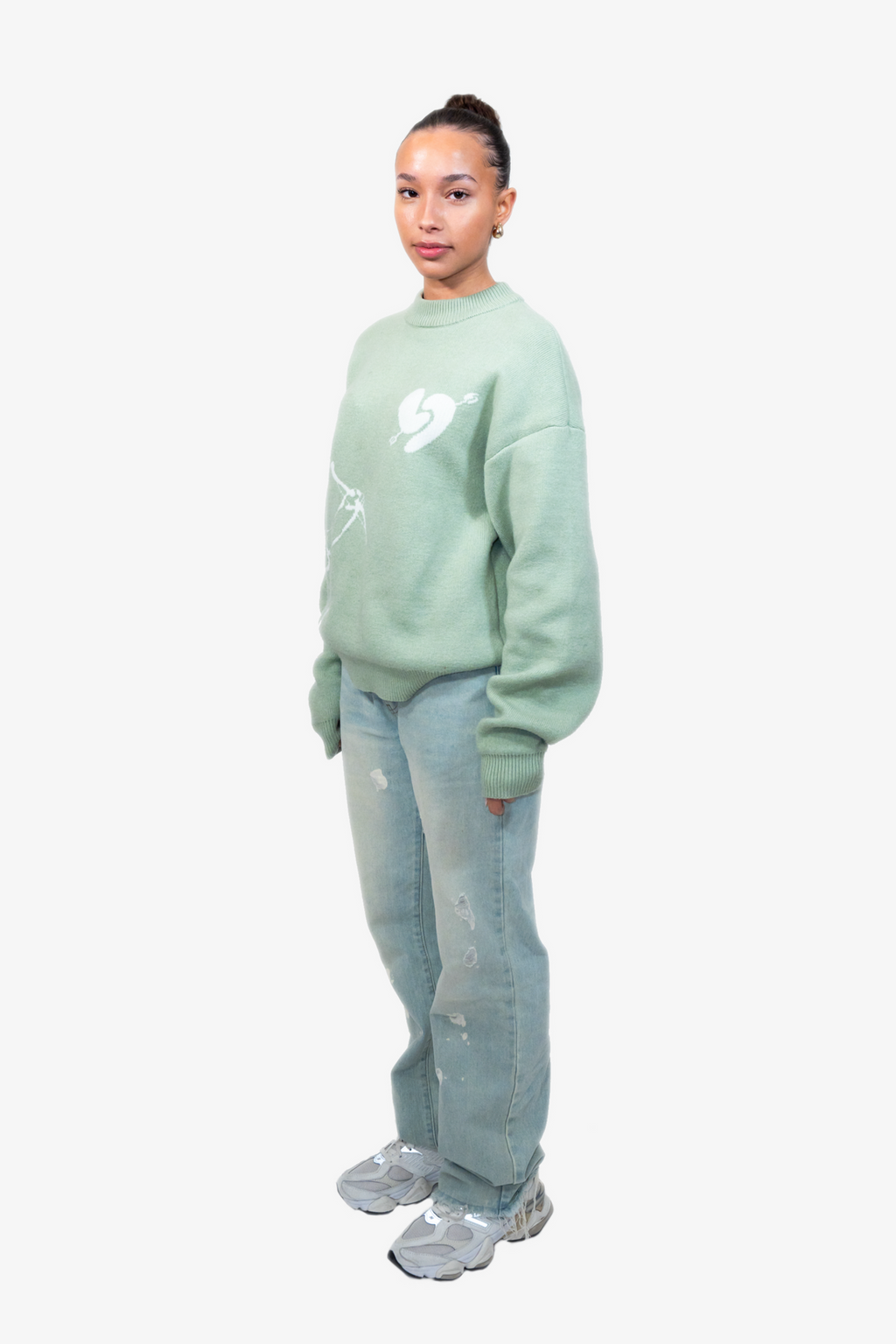 Zori Knit Sweater – Matcha Green Winter Wear