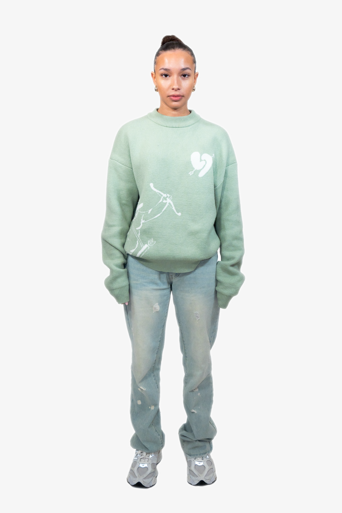 Zori Knit Sweater – Matcha Green Winter Wear