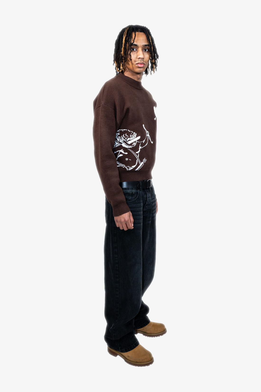 ZORI Men Knit Sweater – Mocha Brown Winter Wear