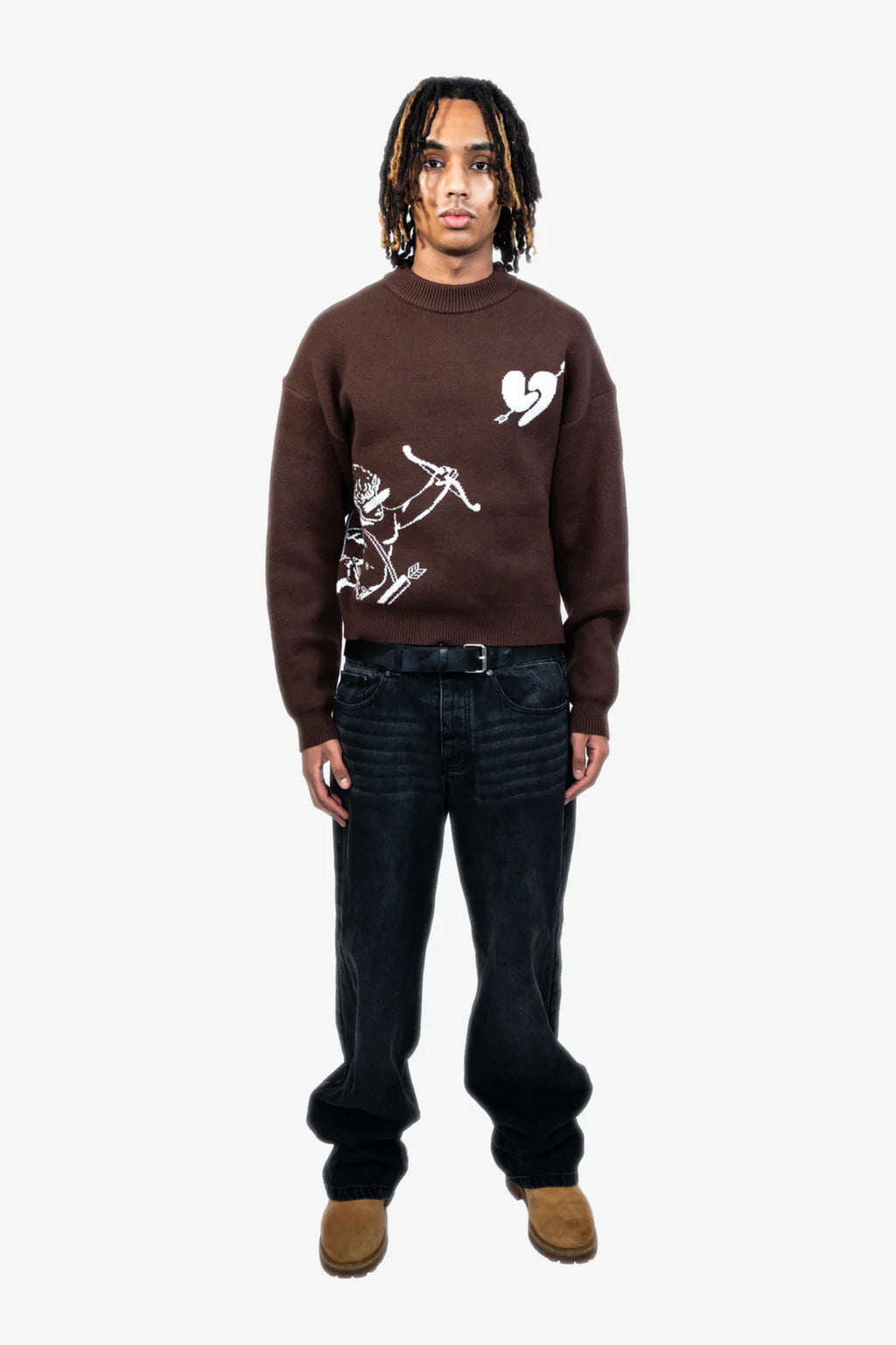 ZORI Men Knit Sweater – Mocha Brown Winter Wear